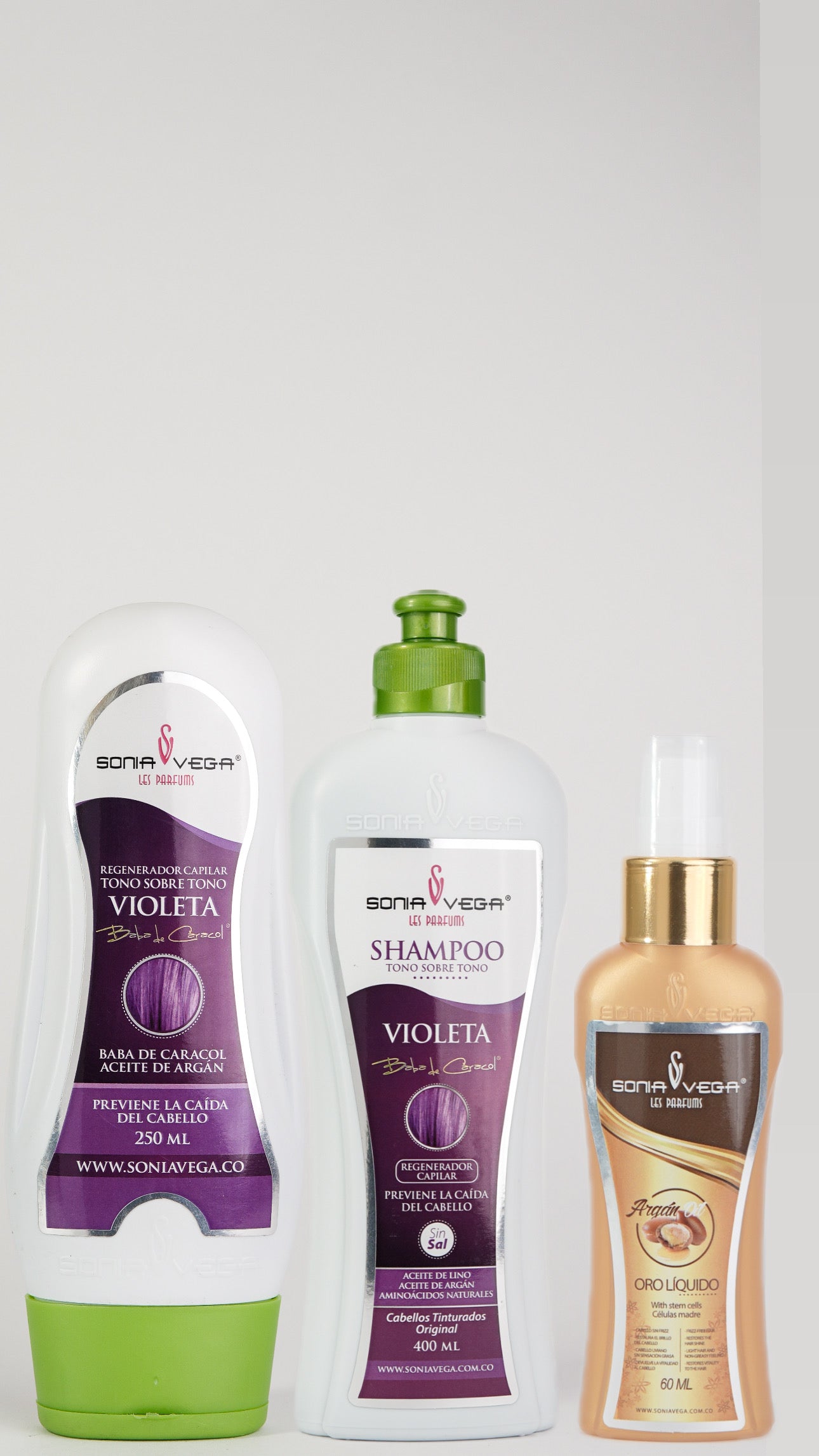 Matizante Violeta + Shampoo Violeta obsequiamos un aceite de Argan