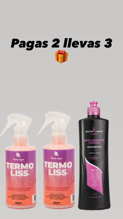 Pagas 2 termo
Protector en Spray y recibes un Repolarizador 10 en 1 gratis