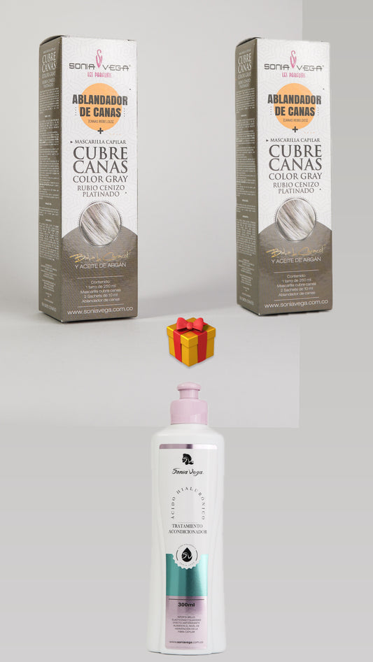 Pagas 2 cubre canas y te obsequiamos un acondicionador ácido hialuronico