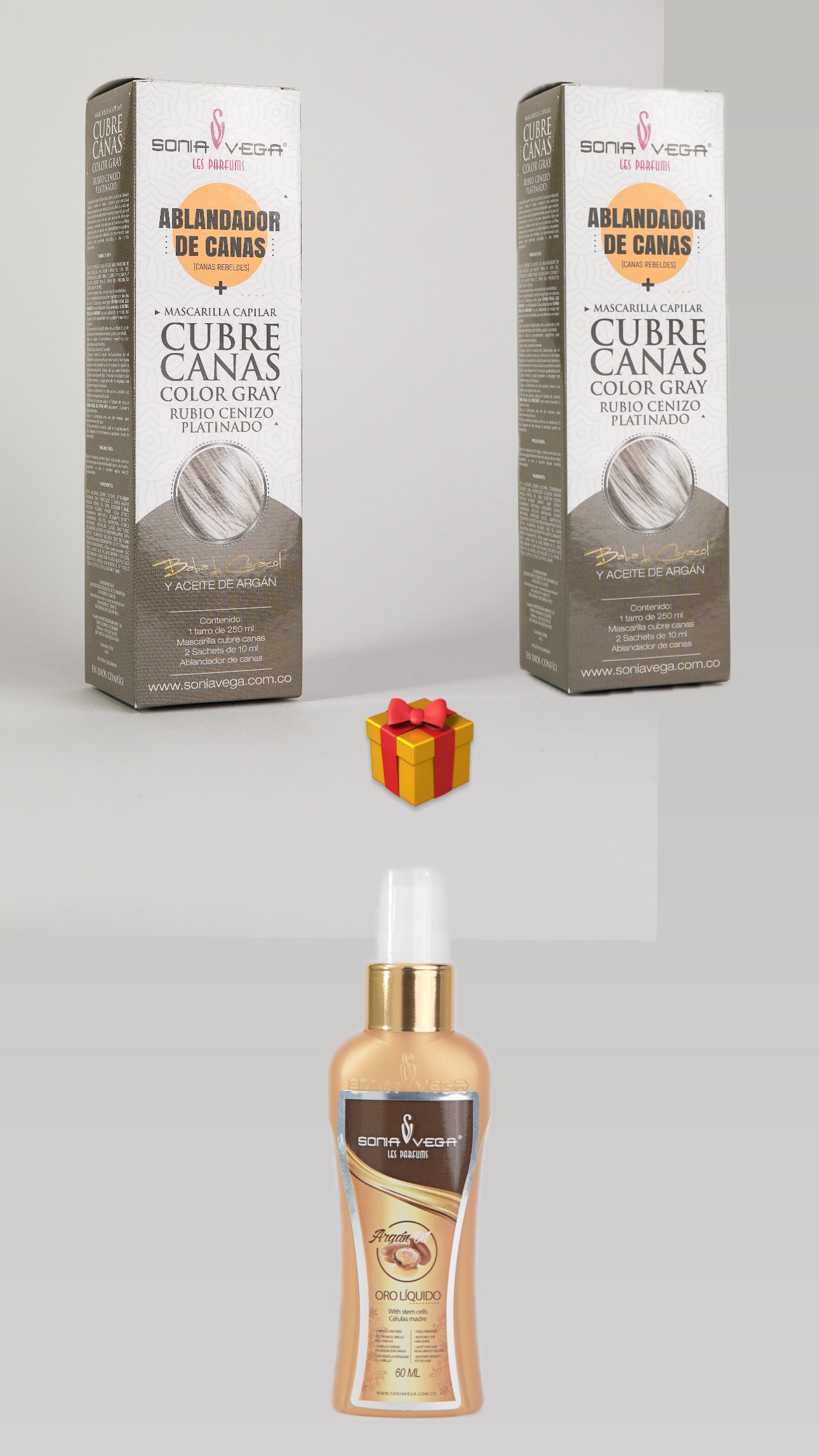 Compras 2 cubre canas y te obsequiamos un aceite de Argan