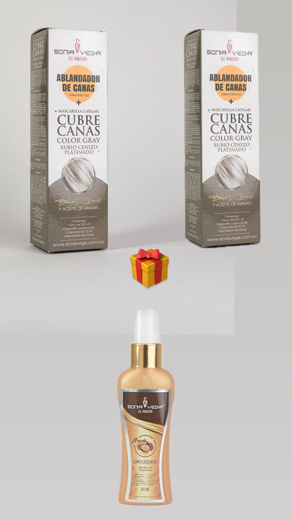 Compras 2 cubre canas y te obsequiamos un aceite de Argan