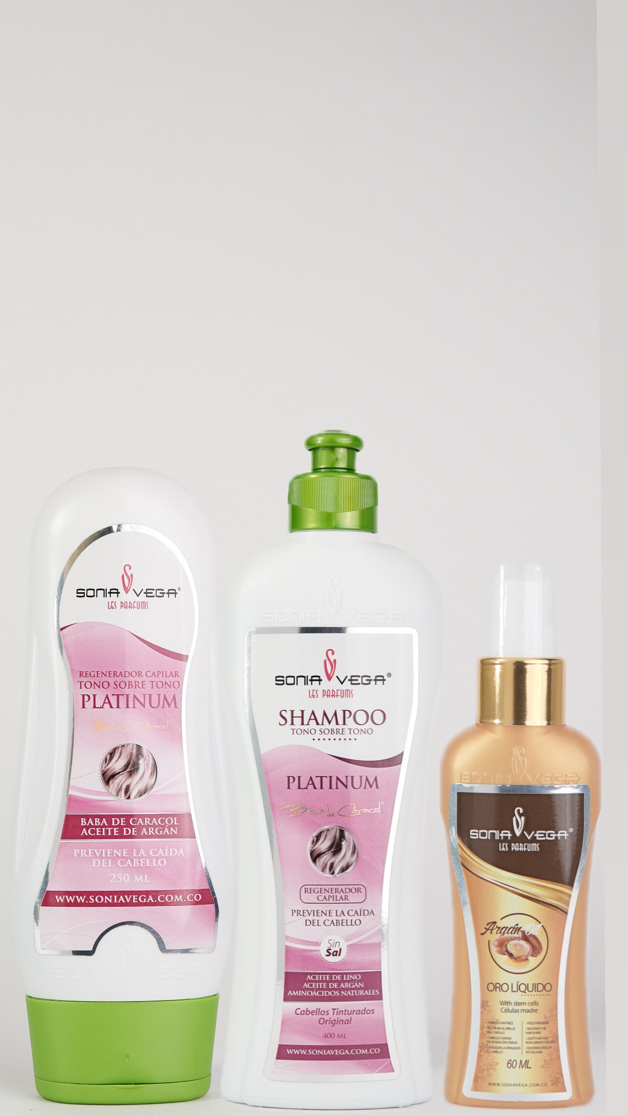 Matizante Platinum + Shampoo Platinum obsequiamos un aceite de Argan