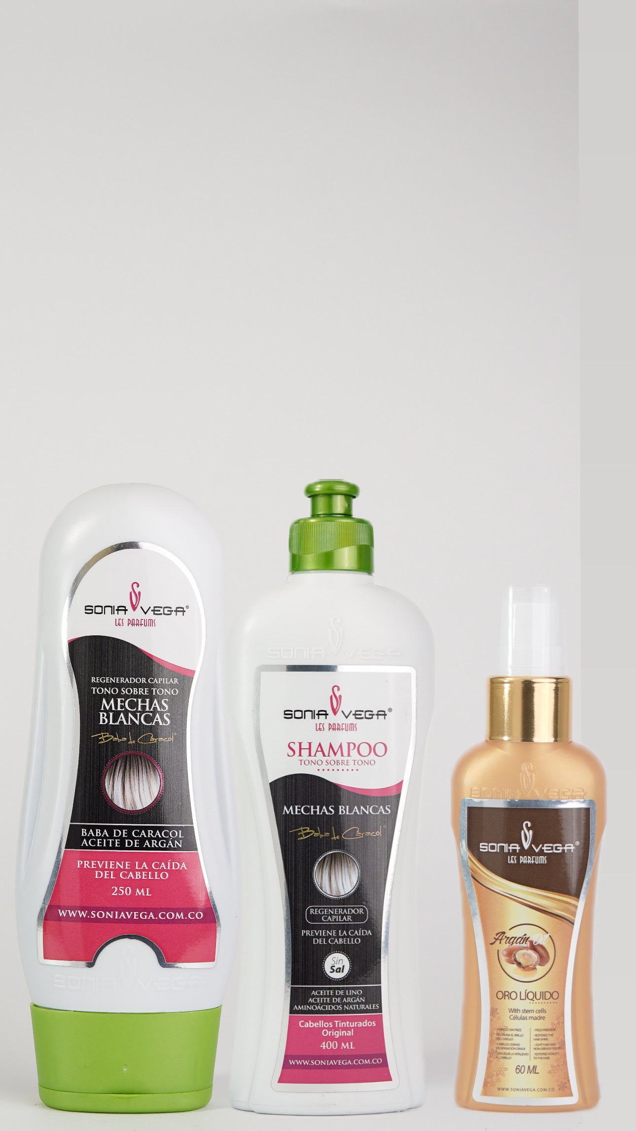 Matizante mechas blancas + Shampoo mechas blancas obsequiamos un aceite de Argan