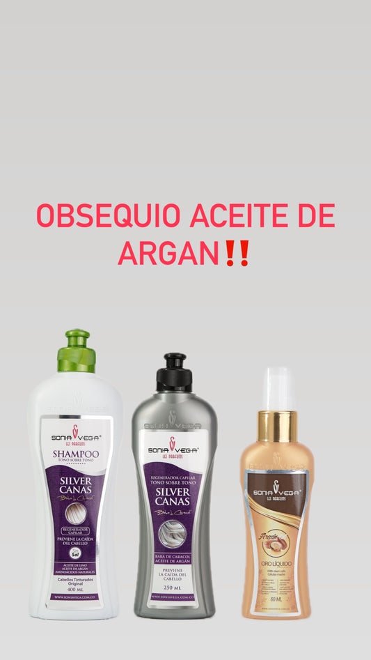Kit Canas Silver y te Obsequiamos un Aceite de Argan